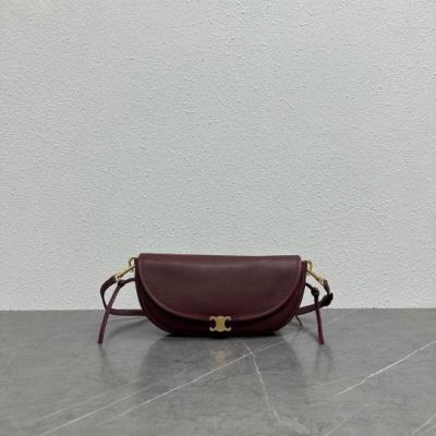 cheap quality Celine halfmoon bag 103737 wine red